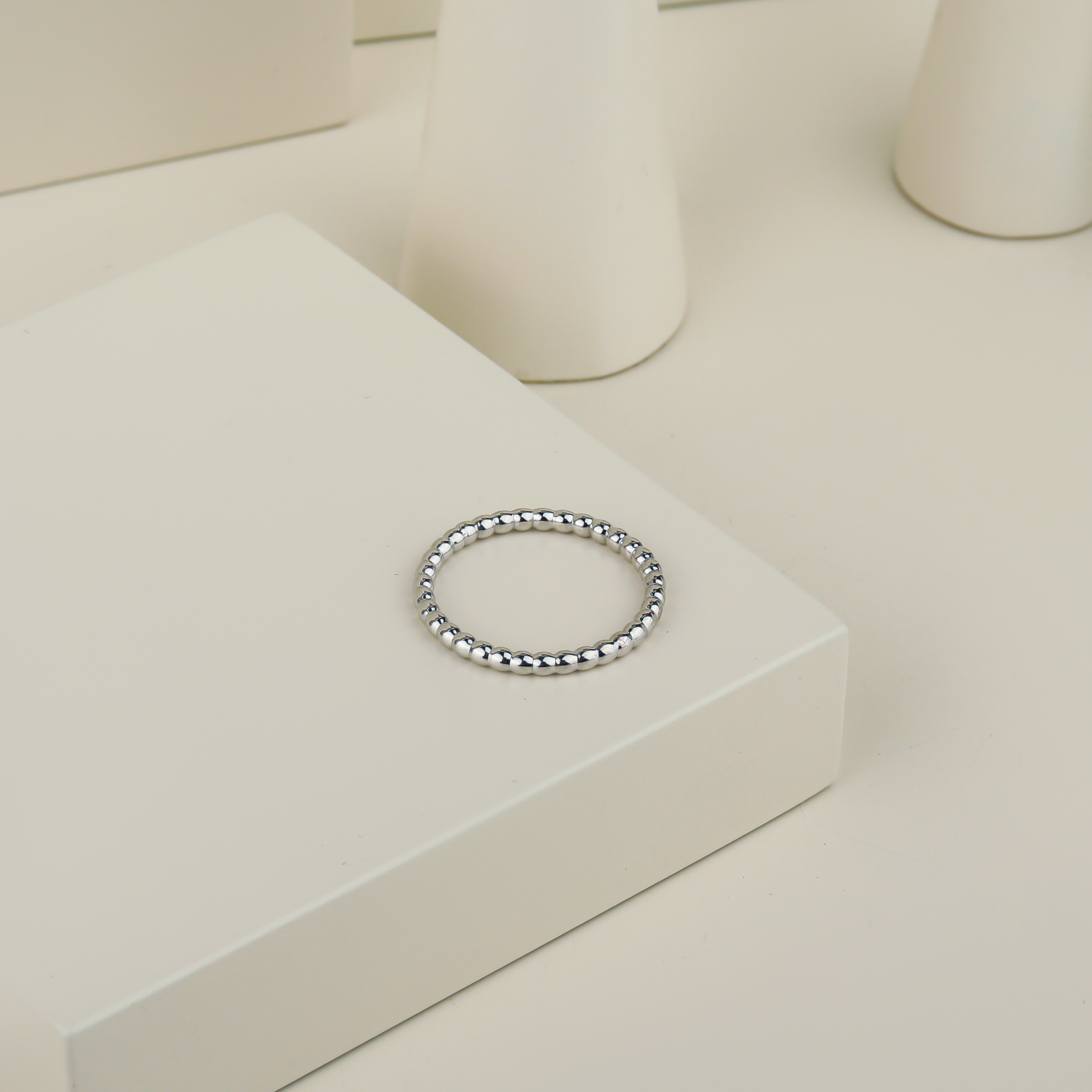 18 karat white gold Haysa ring, made in Turkey - (H-0508)